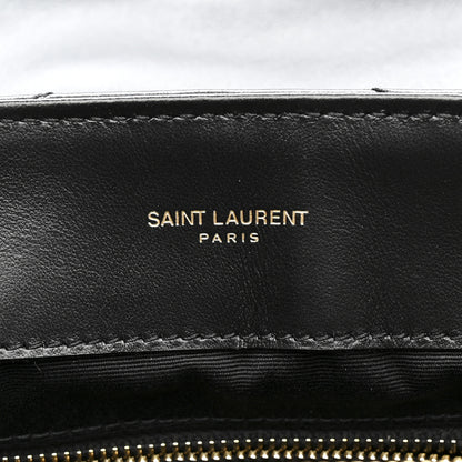 Saint Laurent Calfskin Y Quilted Monogram Medium Loulou Chain Satchel Black 7 of 12