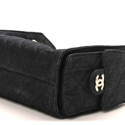 Chanel Denim Quilted Mini Chanel 25 Handbag Dark Blue 9 of 9