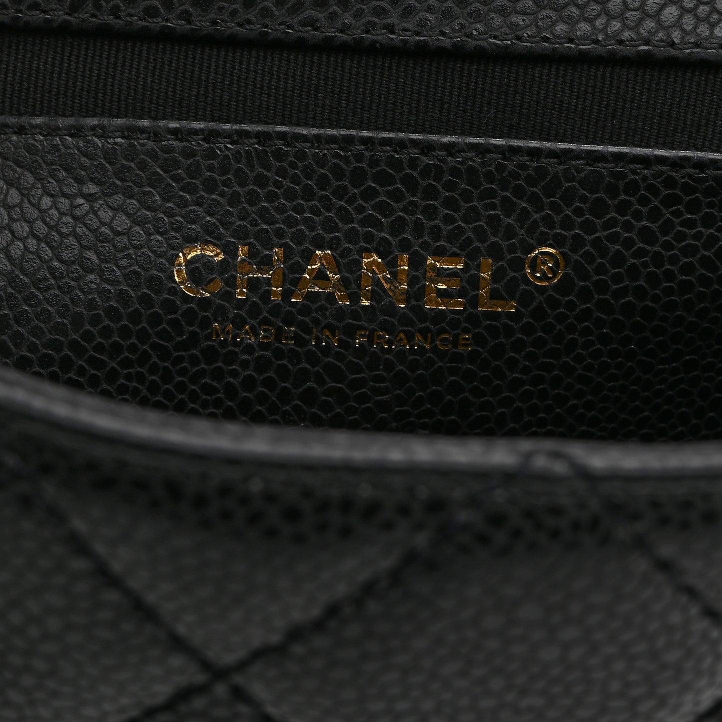 Caviar Quilted Mini Chain Flap Black