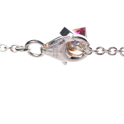 Gucci Sterling Silver Crystal Blind For Love Pendant Necklace 6 of 6