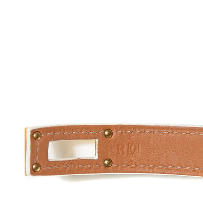Hermes Epsom Kelly Double Tour Bracelet XS White 6 of 8