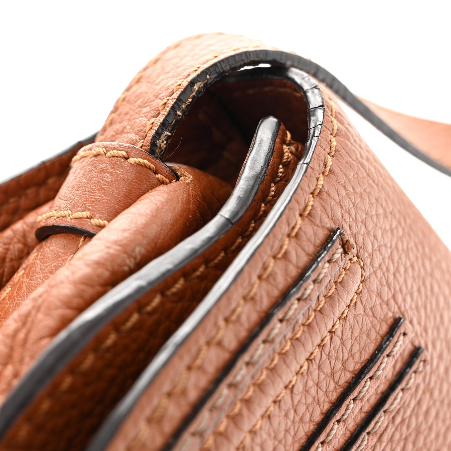 Calfskin Mini Marcie Round Crossbody Bag Tan