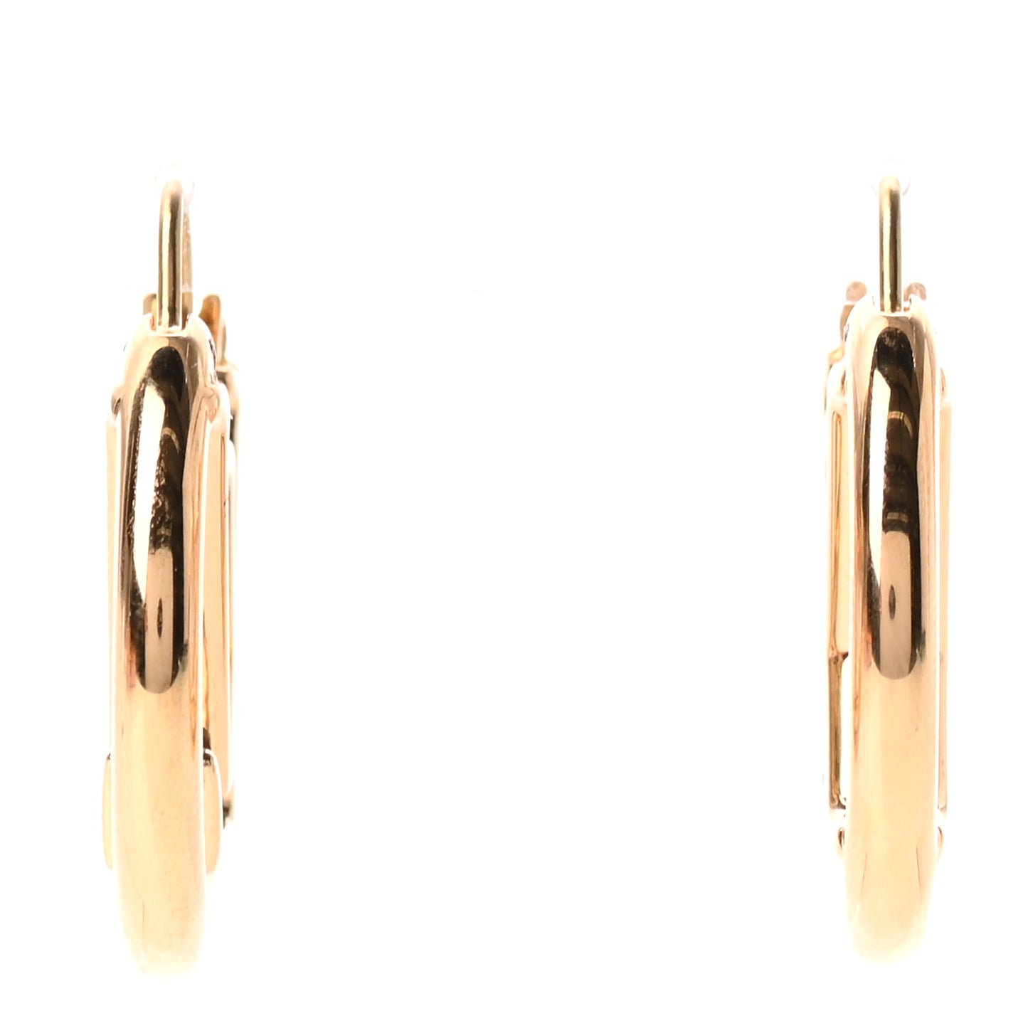 Metal Small Louise Hoop Earrings Gold