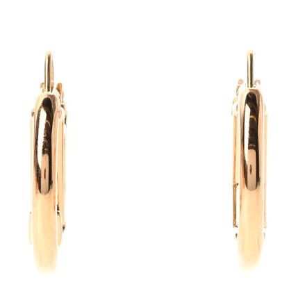 Louis Vuitton Metal Small Louise Hoop Earrings Gold 2 of 4