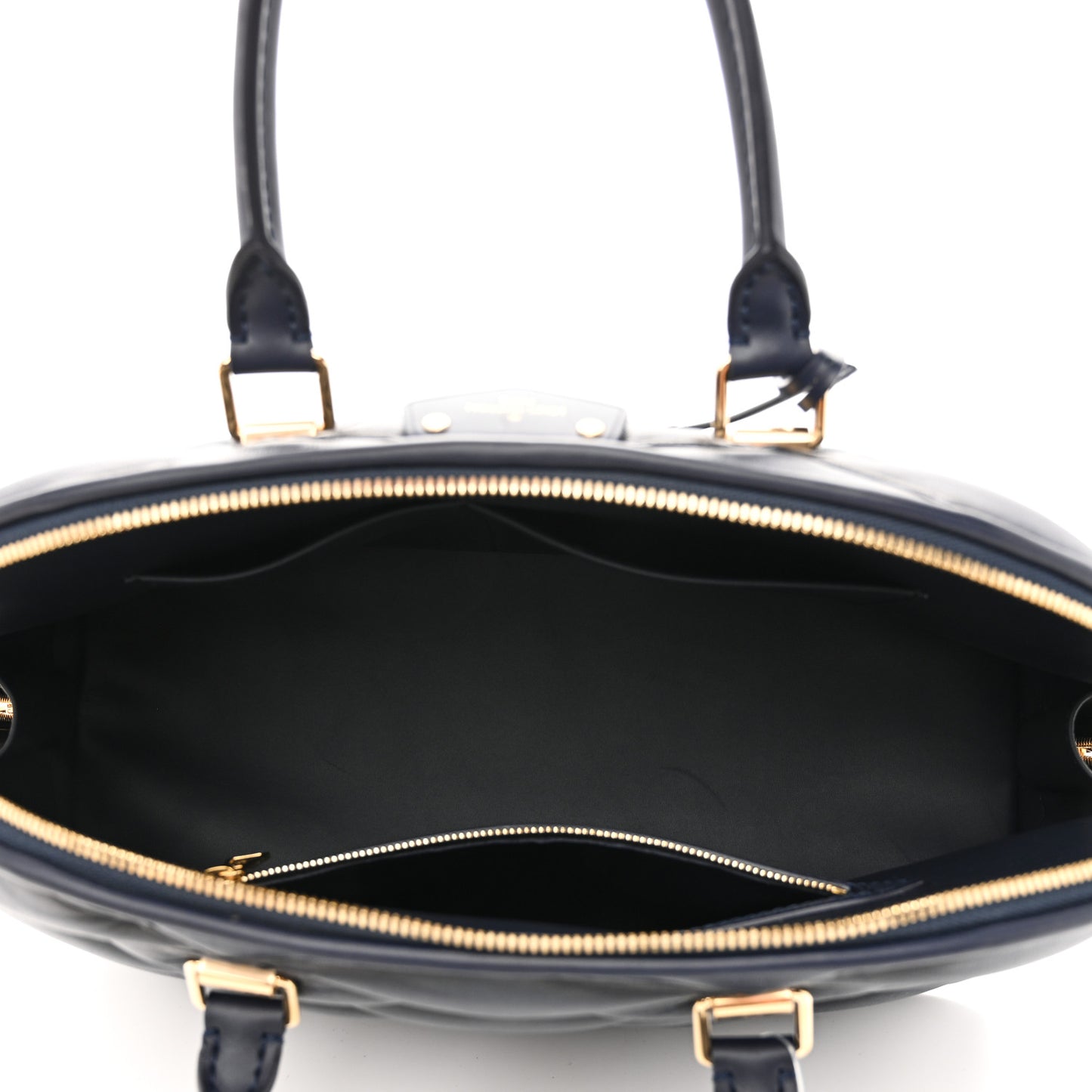 Lambskin Malletage Alma GM Navy Blue