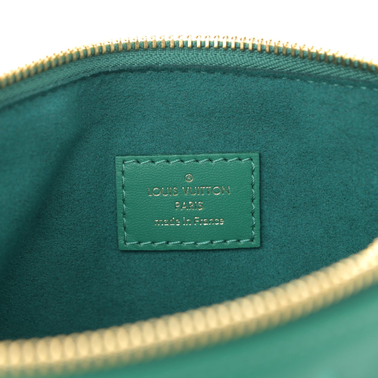 Lambskin Embossed Monogram Coussin BB Emeraude