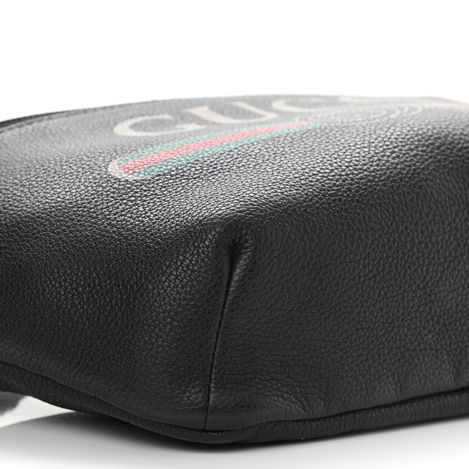 Gucci Grained Calfskin Logo Belt Bag Black 9 of 10
