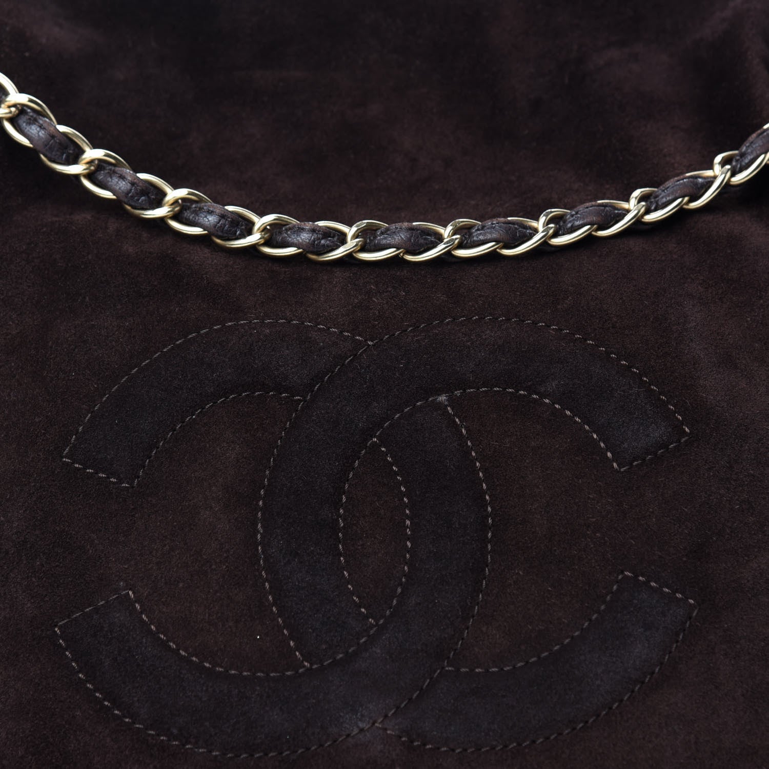 Chanel Suede Accordion Flap Brown 11 of 11