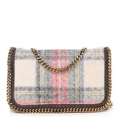 Stella McCartney Wool Plaid Falabella Crossbody White Multicolor 1 of 10