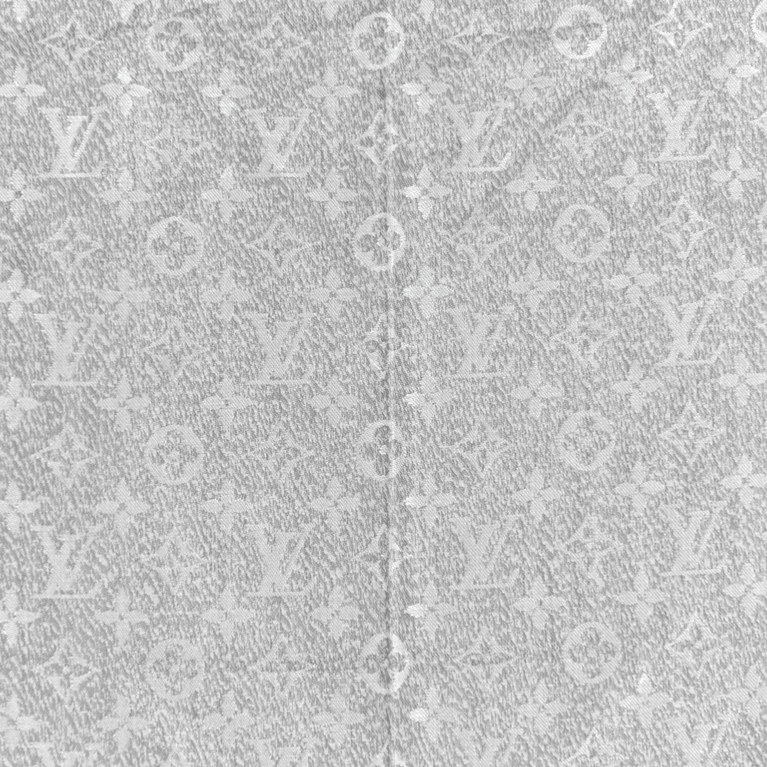 Louis Vuitton Silk Wool Monogram Infra Shawl Blue 2 of 4