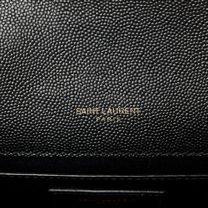 Saint Laurent Grain De Poudre Medium Monogram Kate Satchel Black 6 of 12
