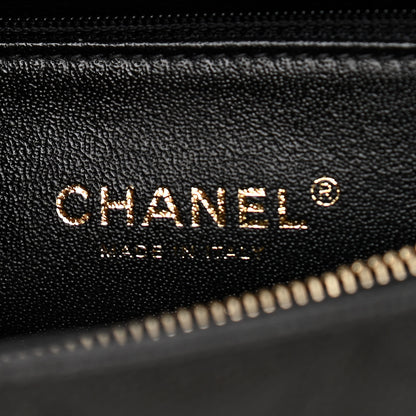 Chanel Caviar Elaphe Quilted Small Coco Handle Flap Black 6 of 10
