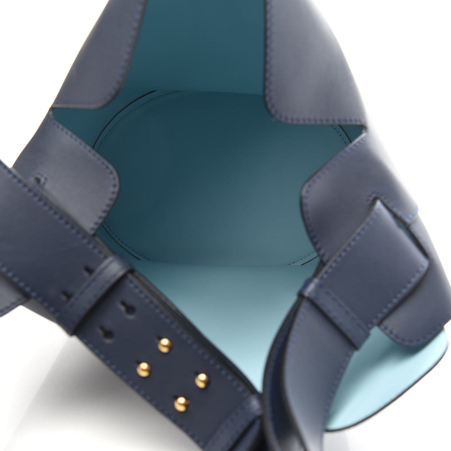 Supple Calfskin Medium Bucket Mid Indigo