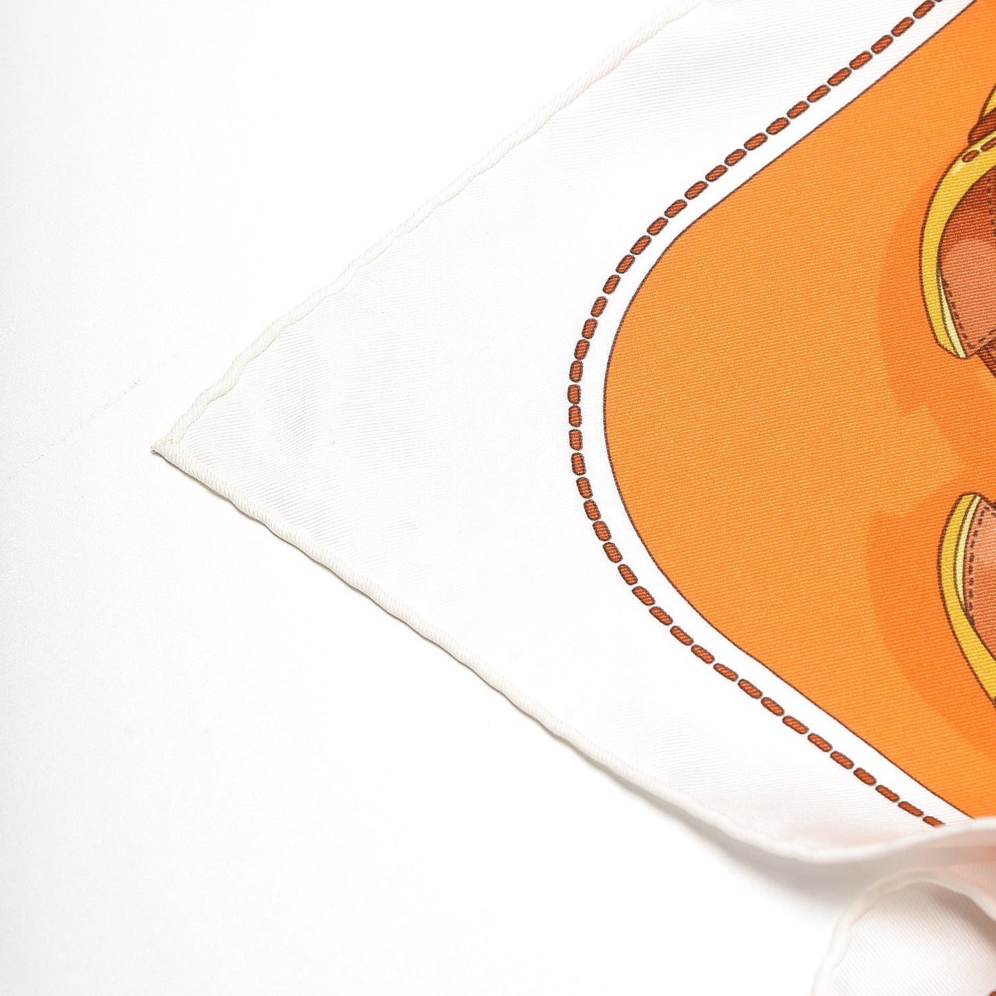 Silk Bouclerie d'Attelage Scarf 70 Orange Or