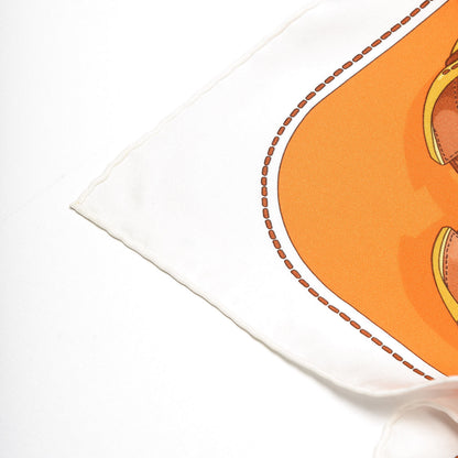 Hermes Silk Bouclerie d'Attelage Scarf 70 Orange Or 4 of 5