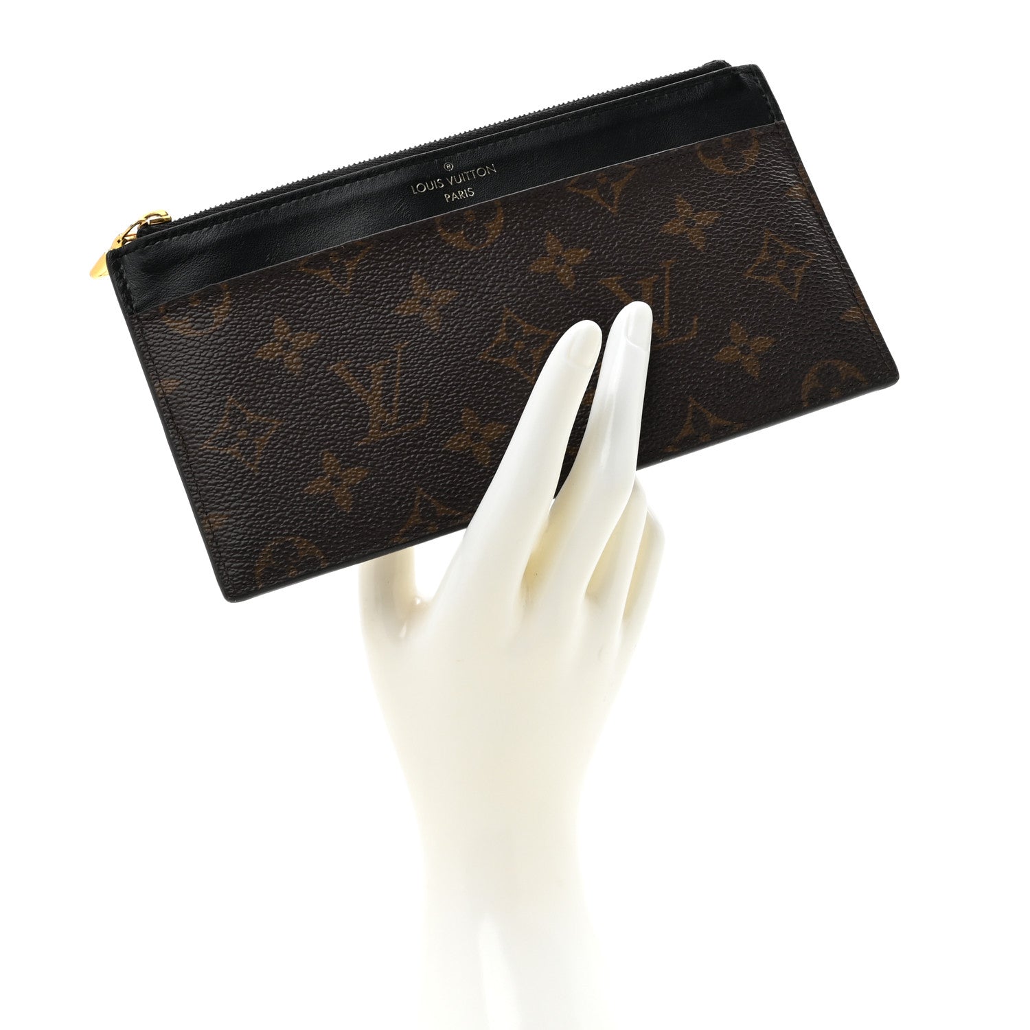 Louis Vuitton Monogram Slim Purse Black 2 of 10