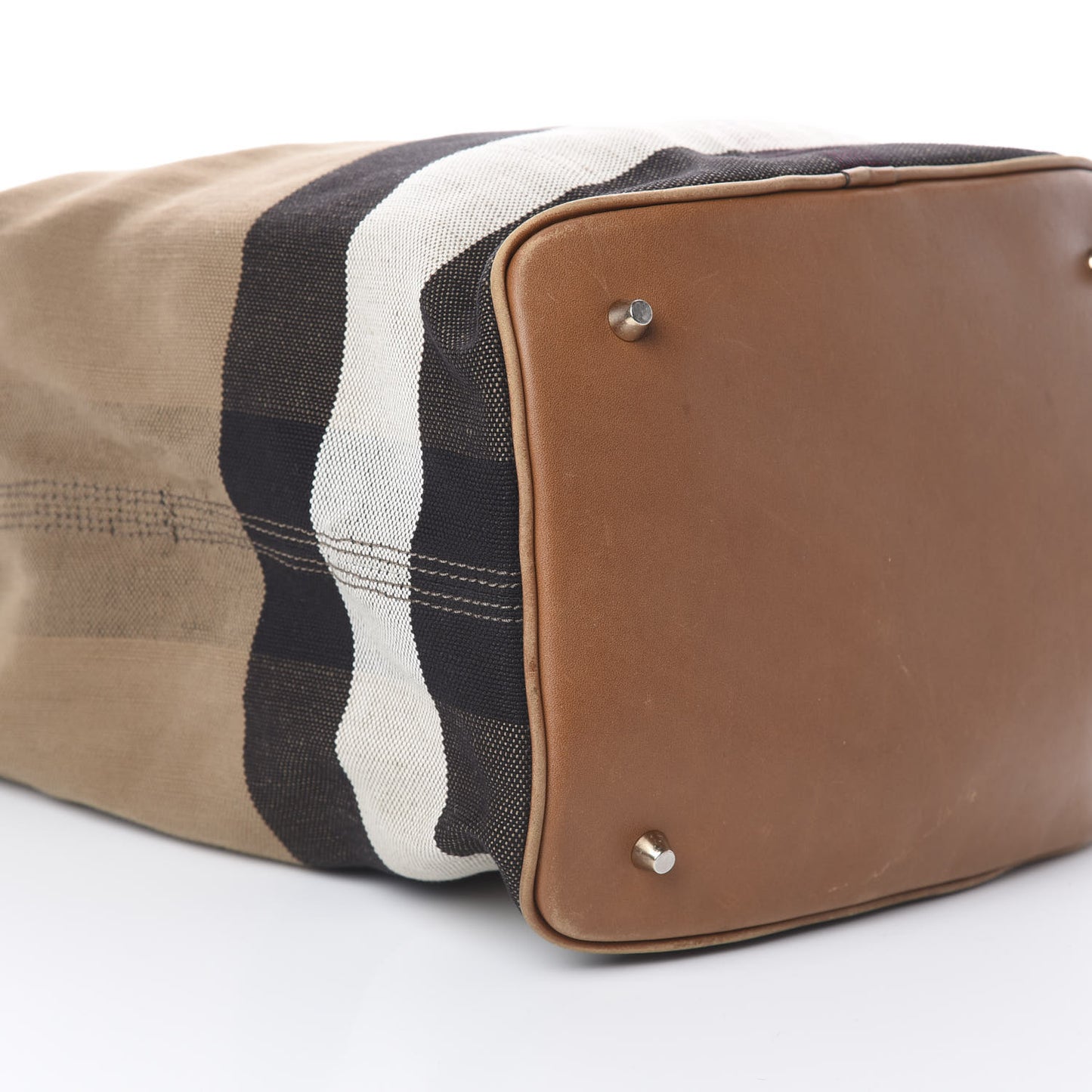 Canvas Mega Check Medium Ashby Hobo Saddle Brown
