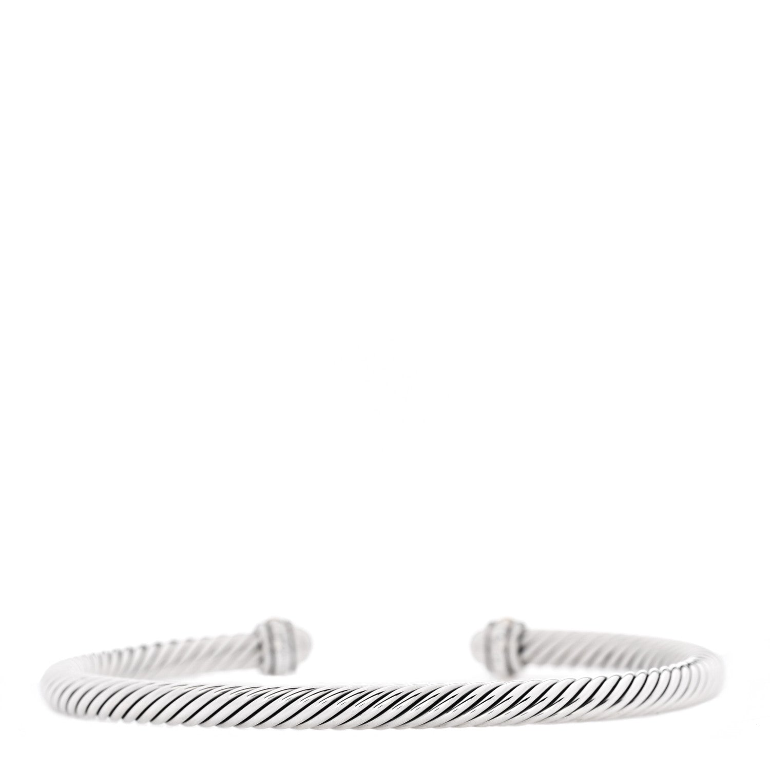 David Yurman Sterling Silver 18K Yellow Gold 4mm Cable Classics Bracelet 2 of 5