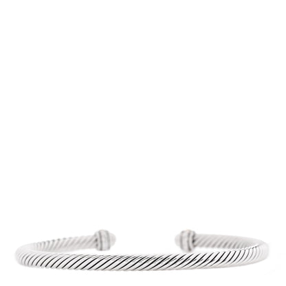 David Yurman Sterling Silver 18K Yellow Gold 4mm Cable Classics Bracelet 2 of 5