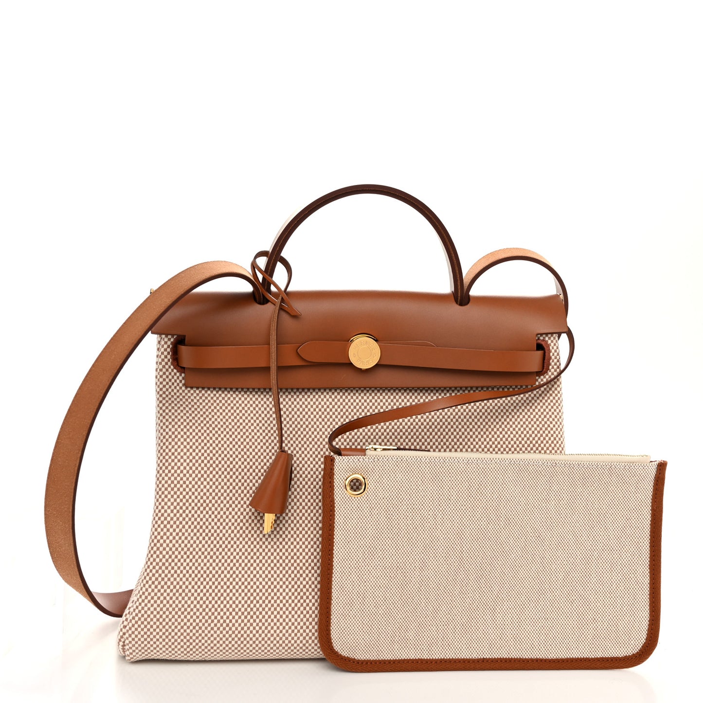 Vache Hunter Criss Viking Herbag Zip Retourne 31 PM Ecru Beige Fauve