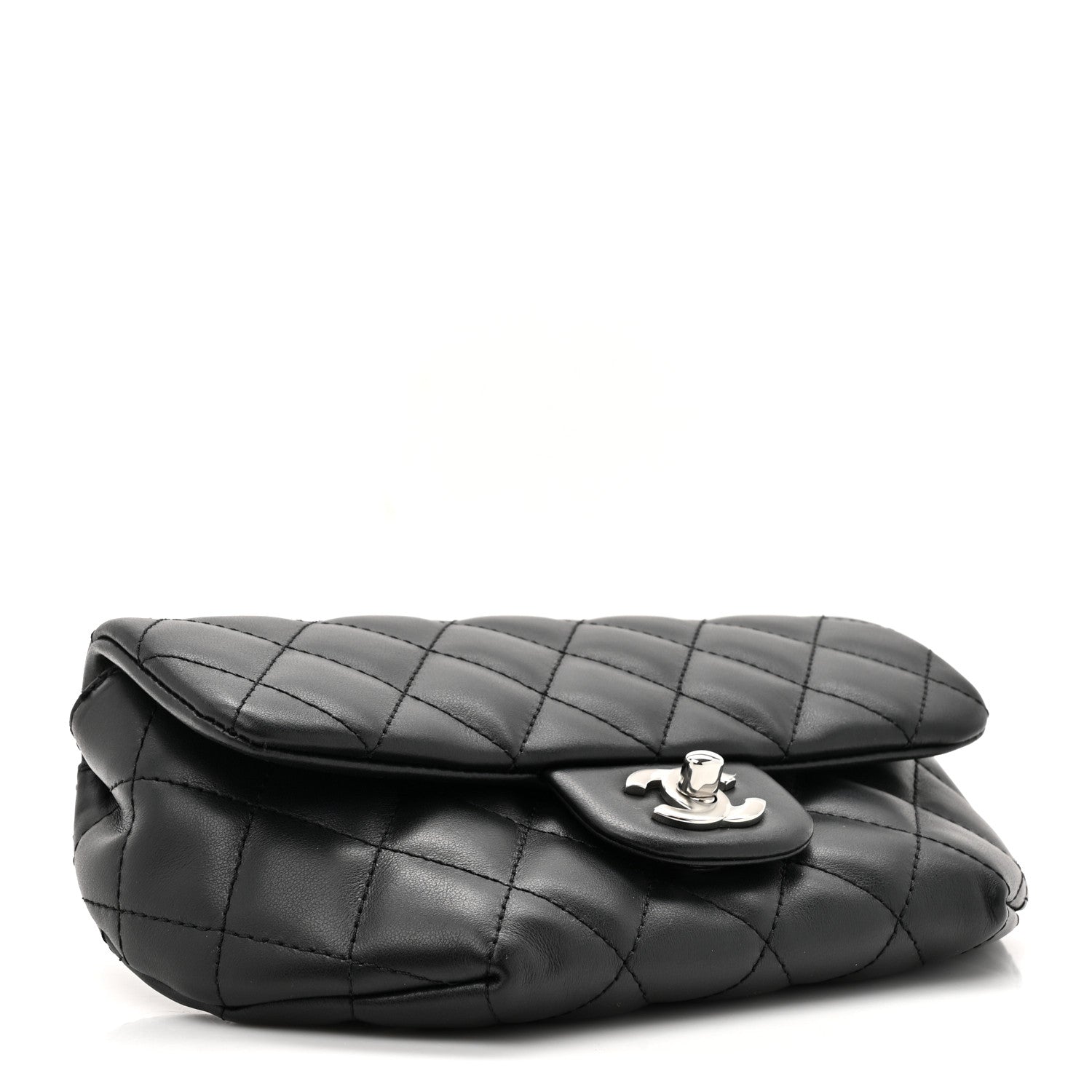 Chanel Calfskin Quilted CC Uniform Flap Belt Bag Black 4 of 11