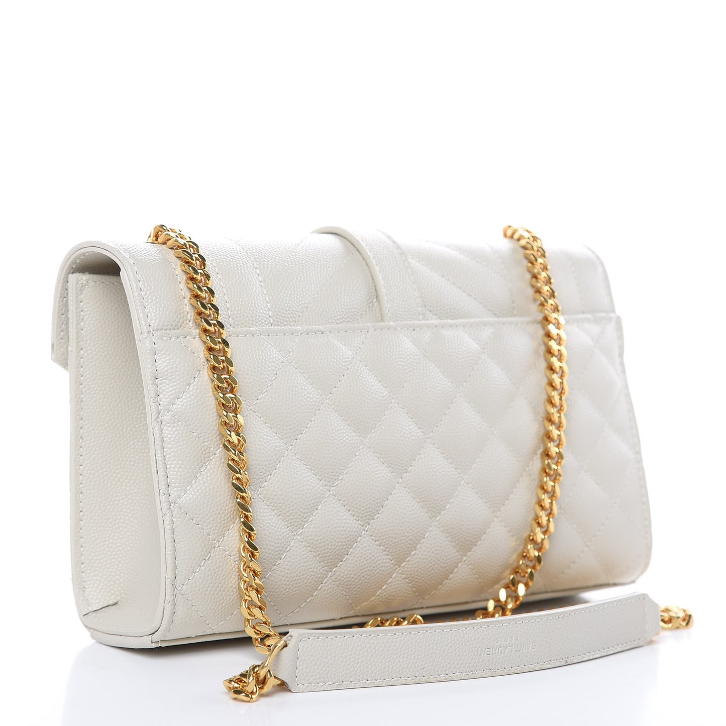 Grain De Poudre Textured Mixed Matelasse Triquilt Small Monogram Satchel Crema Soft