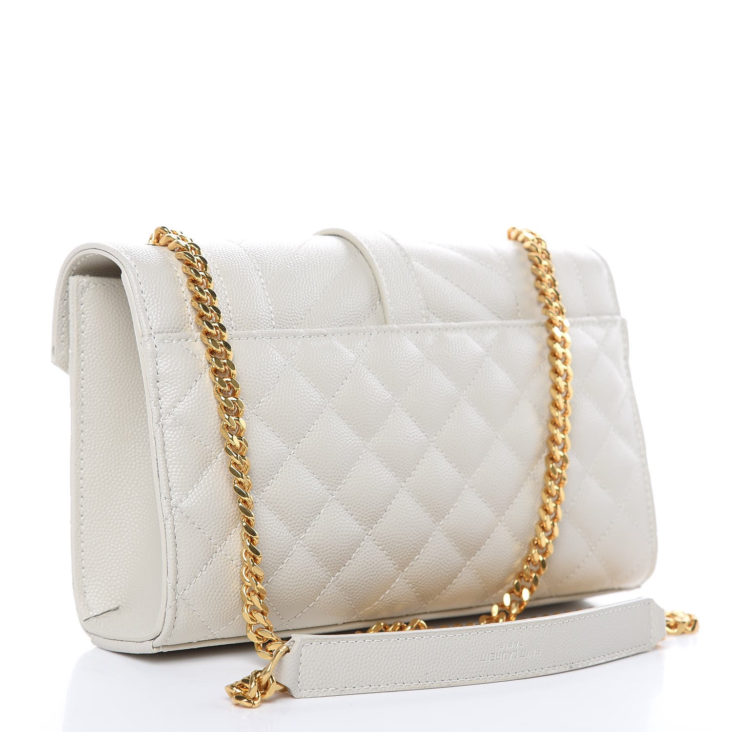 Saint Laurent Grain De Poudre Textured Mixed Matelasse Triquilt Small Monogram Satchel Crema Soft 3 of 11