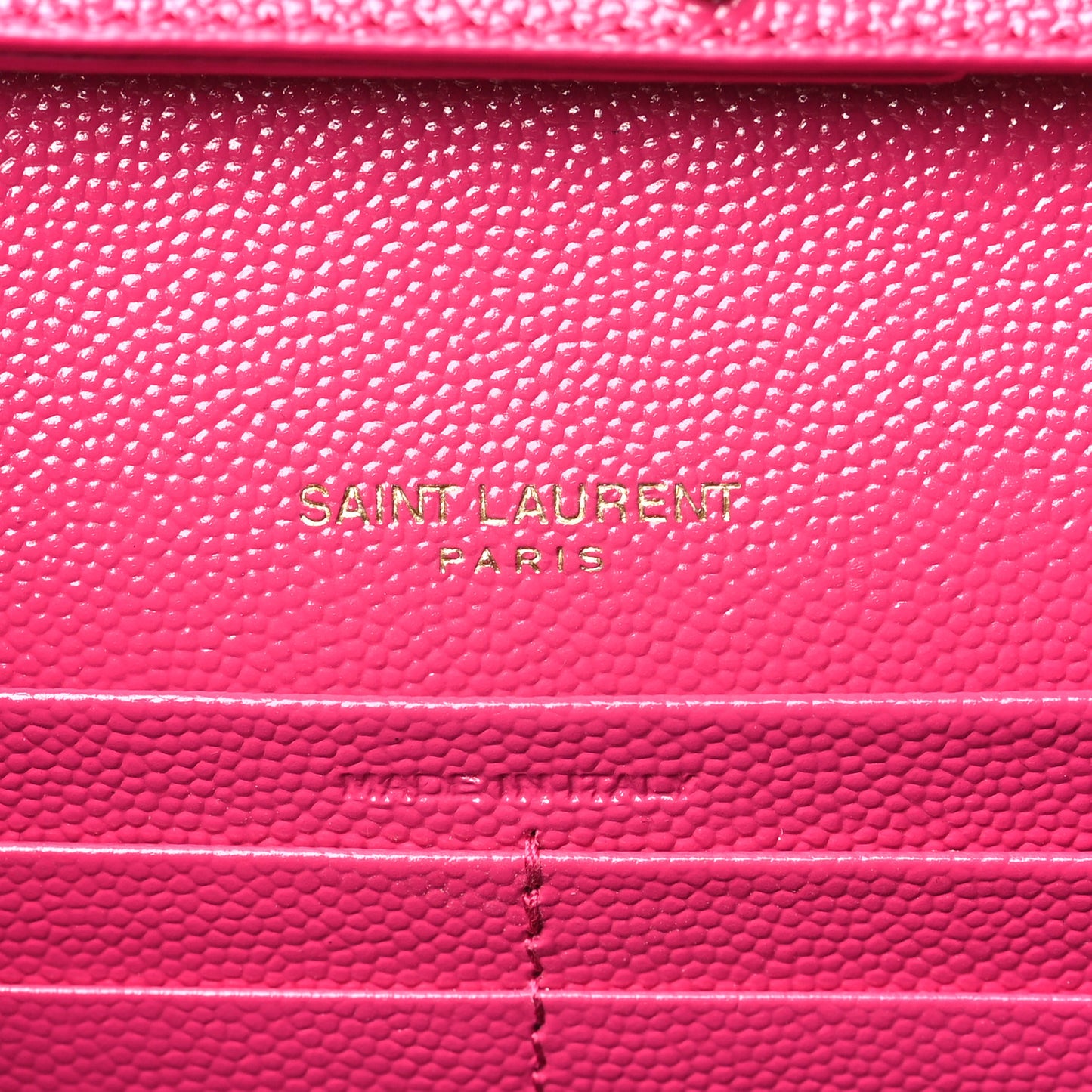 Grain De Poudre Matelasse Chevron Monogram Chain Wallet Bubblegum