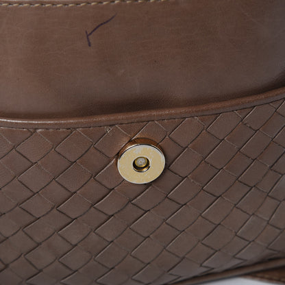 Bottega Veneta BOTTEGA VENETA Nappa Intrecciato Flap Shoulder Bag Bag Old Petra 13 of 19