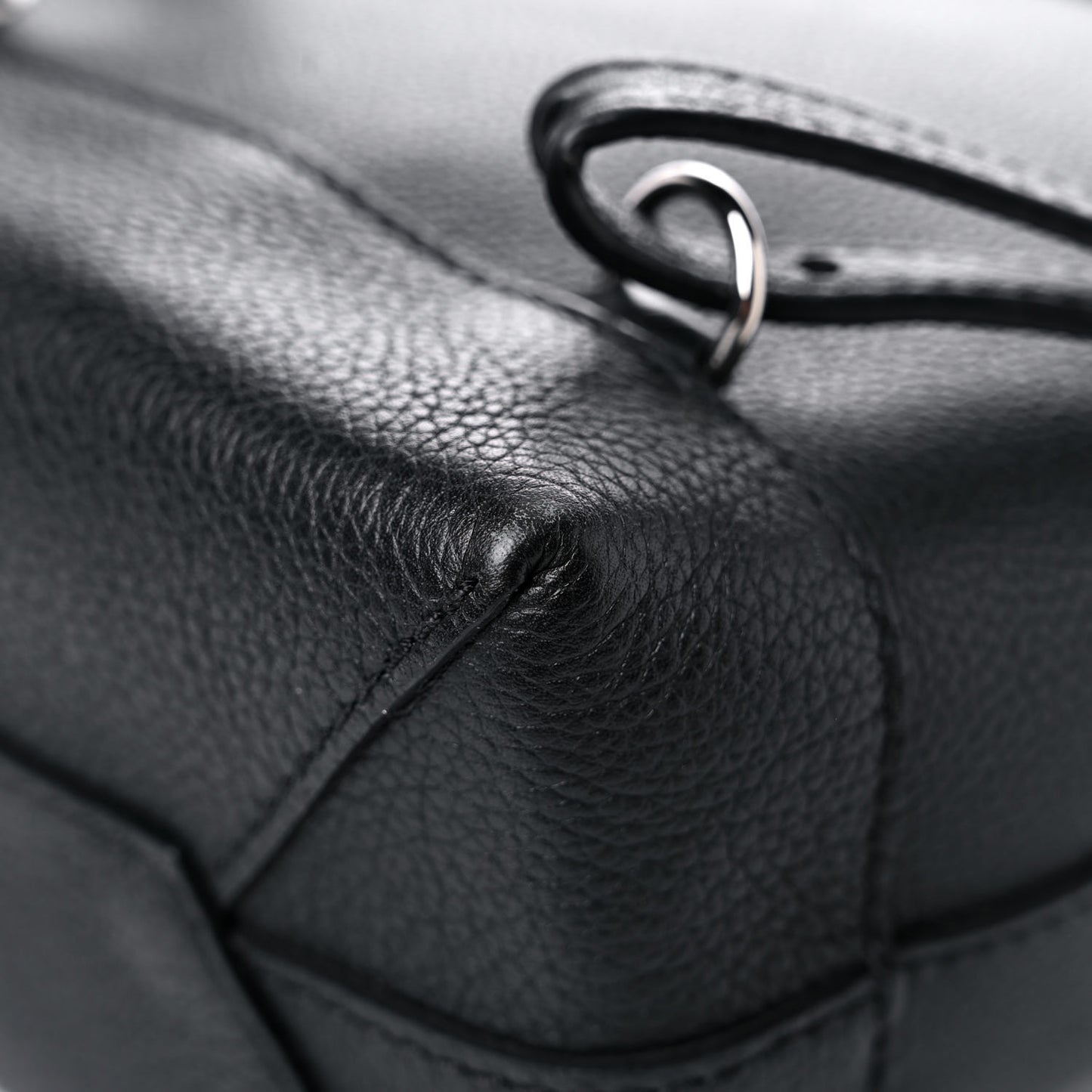 Calfskin Lockme Mini Backpack Black
