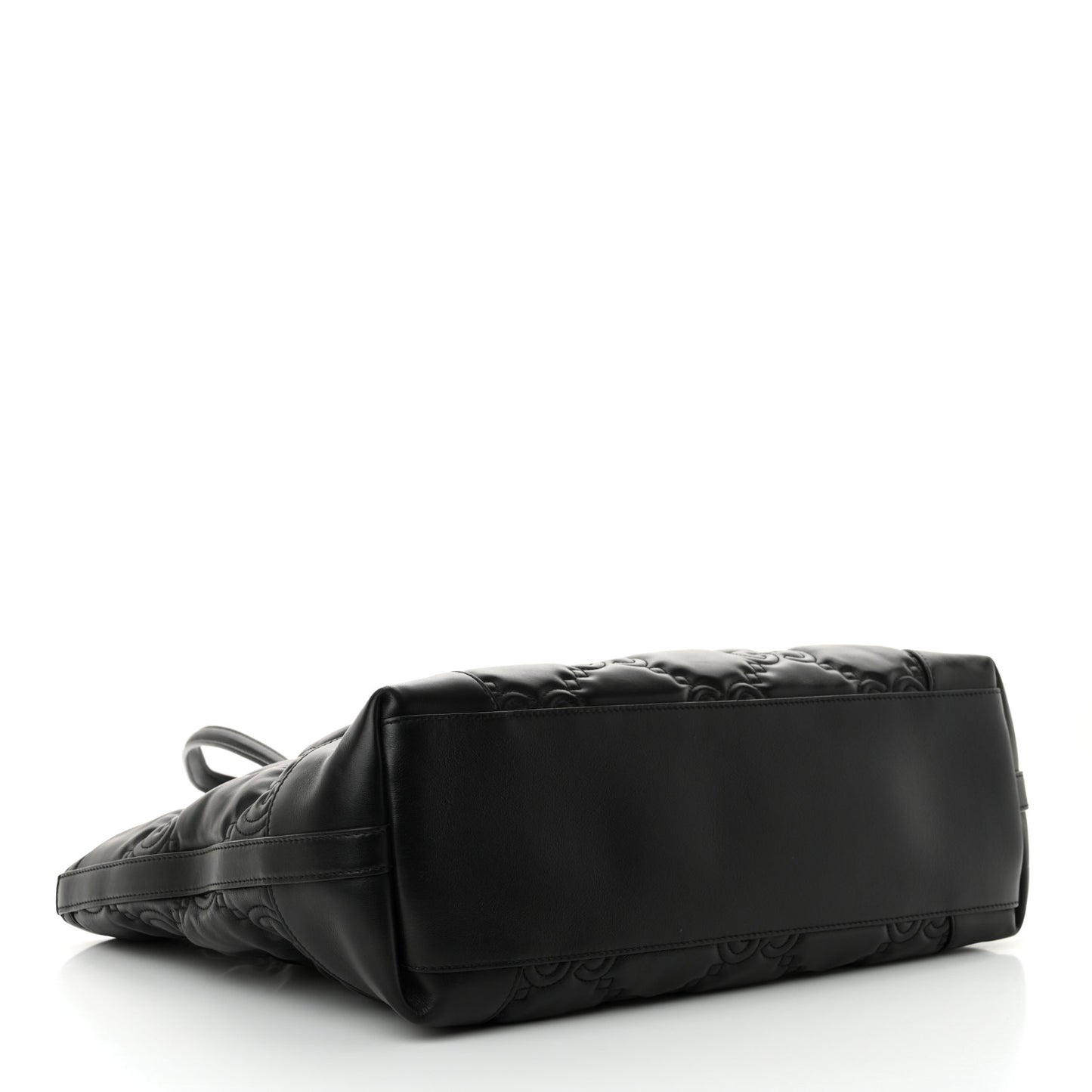 Calfskin GG Matelasse Medium Ophidia Shopping Tote Black