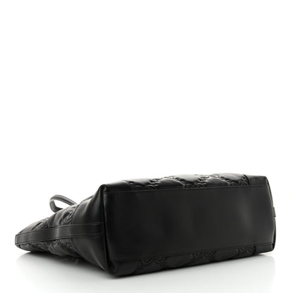 Gucci Calfskin GG Matelasse Medium Ophidia Shopping Tote Black 4 of 14