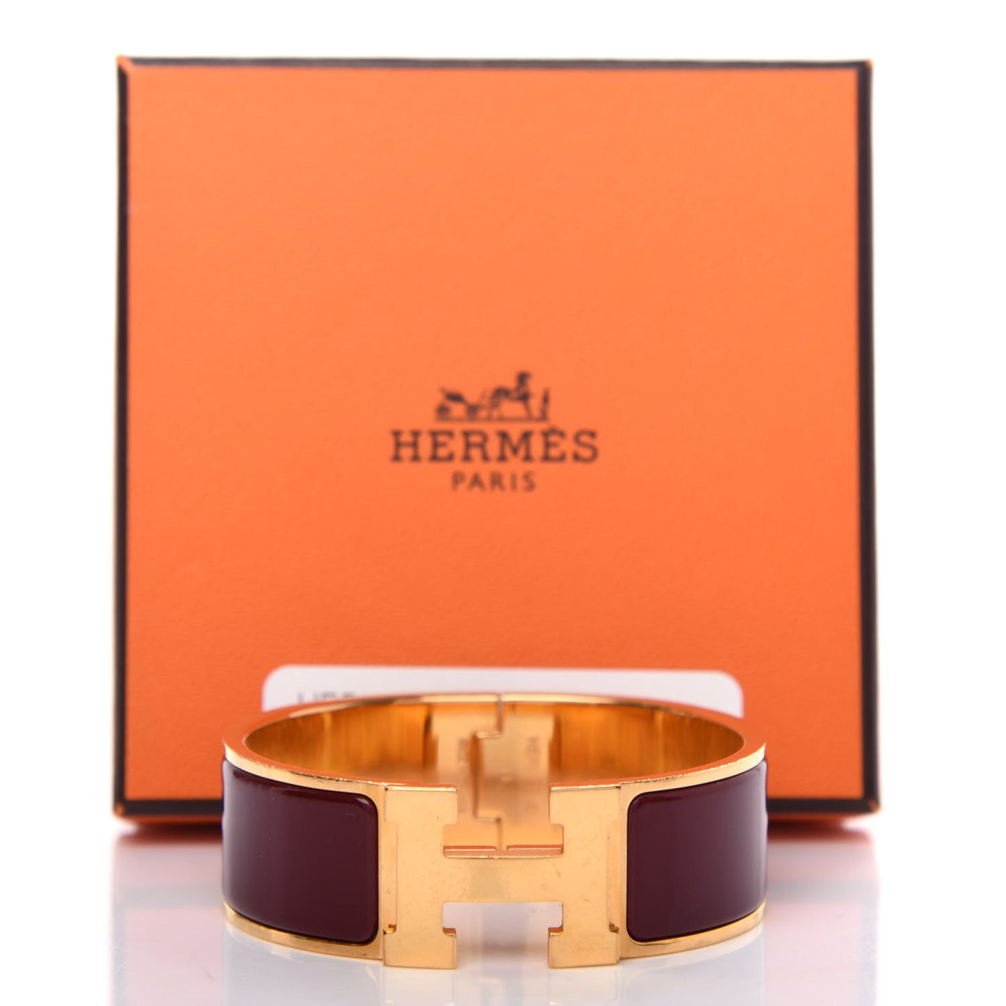 Enamel Wide Clic Clac H Bracelet PM Moka