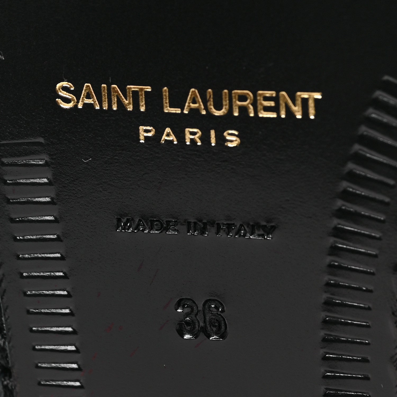 Saint Laurent Patent Calfskin Penny Loafers 36 Black 6 of 9
