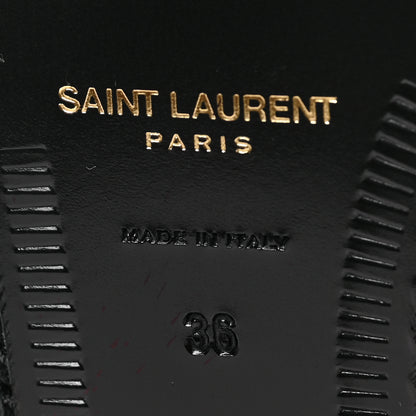 Saint Laurent Patent Calfskin Penny Loafers 36 Black 6 of 9