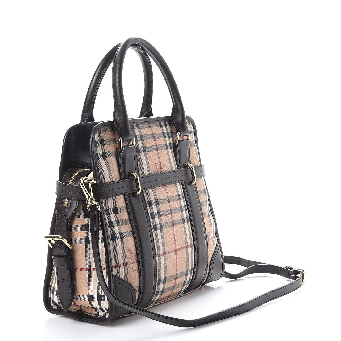 Haymarket Check Minford Portrait Tote Chocolate