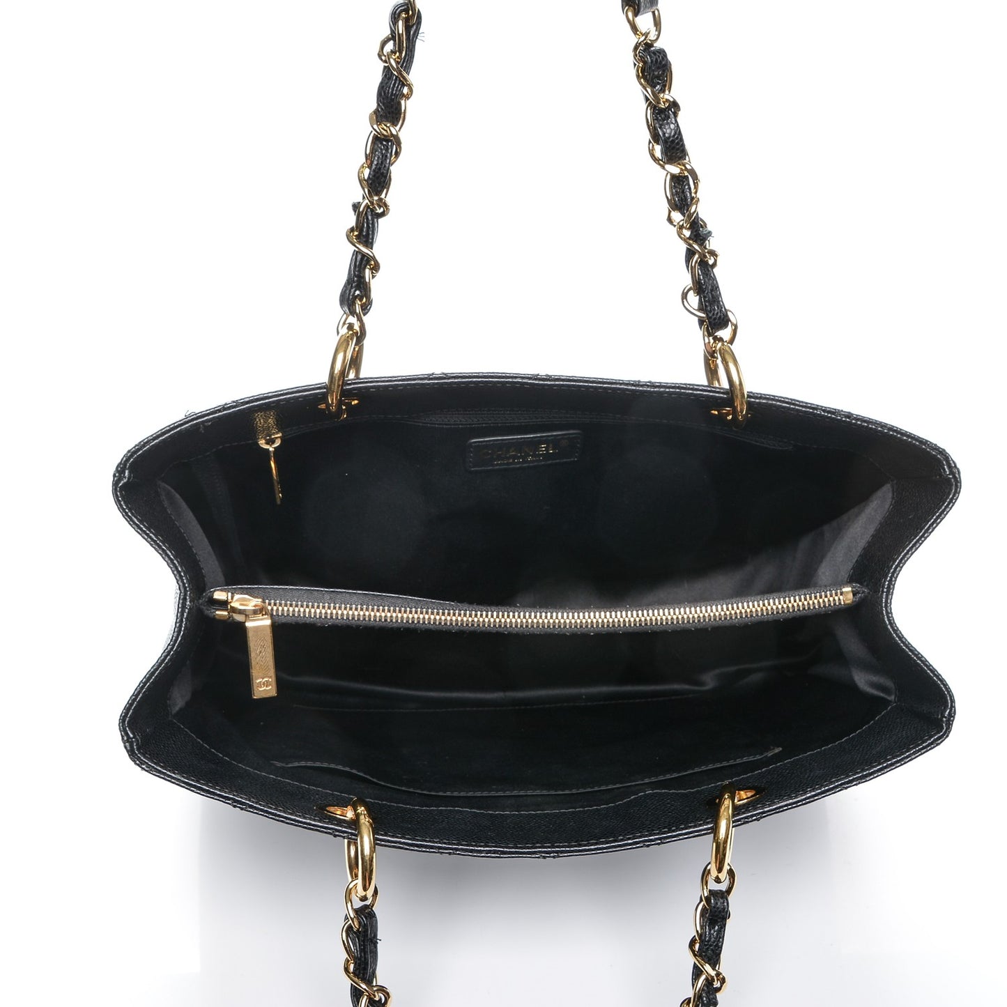 Caviar Quilted Grand Shopping Tote GST Black