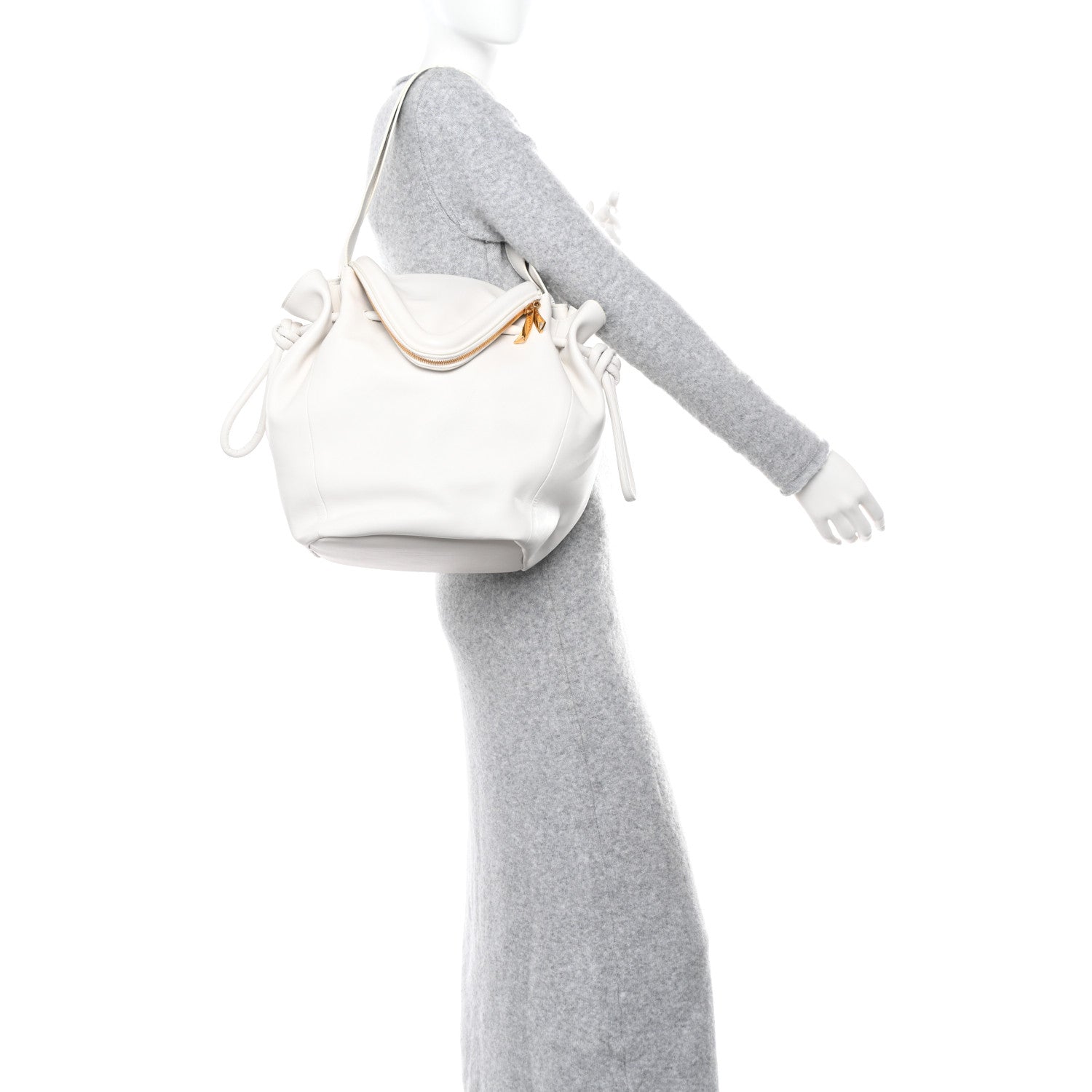 Bottega Veneta Calfskin Large Beak Tote Chalk 2 of 10