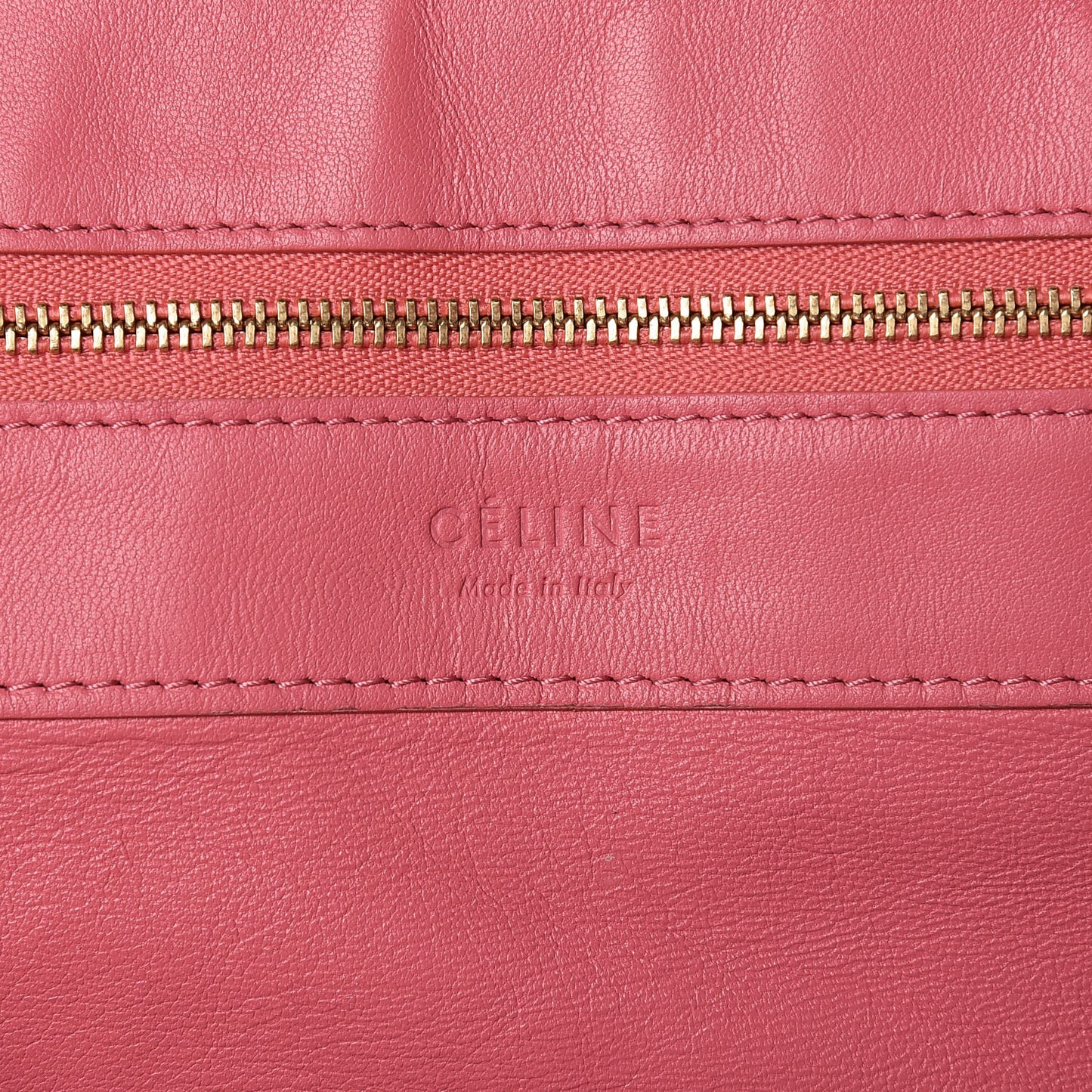 Lambskin Horizontal Bi-Color Cabas Pink Rust