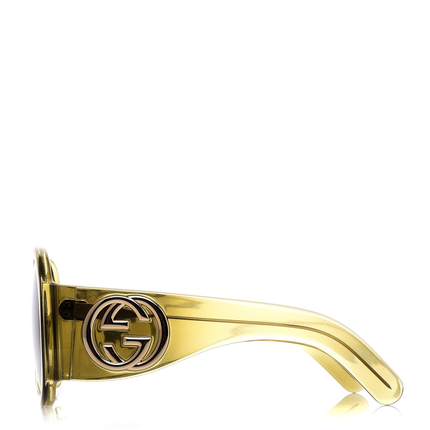 Gucci Oversized Aviator Sunglasses GG0152S Yellow 3 of 6
