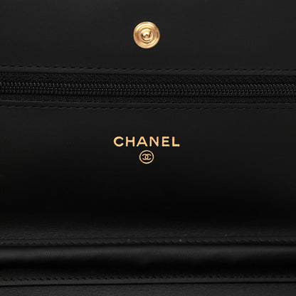 Chanel Aged Calfskin Lucky Charms Casino 2.55 Reissue Wallet on Chain WOC Black 6 of 13