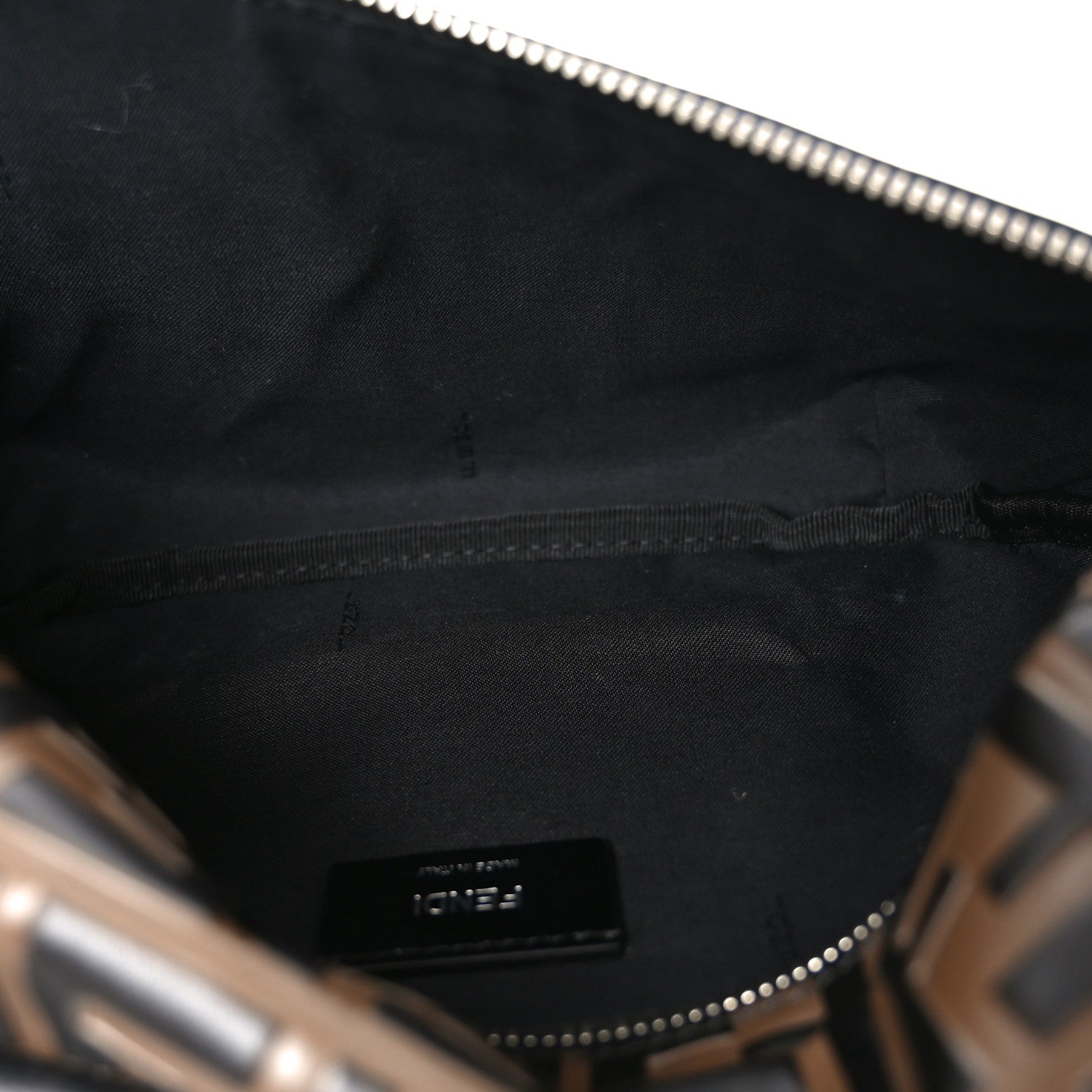 Fendi Vitello Century Bi-Color FF 1974 Embossed Belt Bag Maya Black 5 of 10