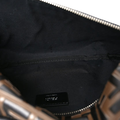 Fendi Vitello Century Bi-Color FF 1974 Embossed Belt Bag Maya Black 5 of 10