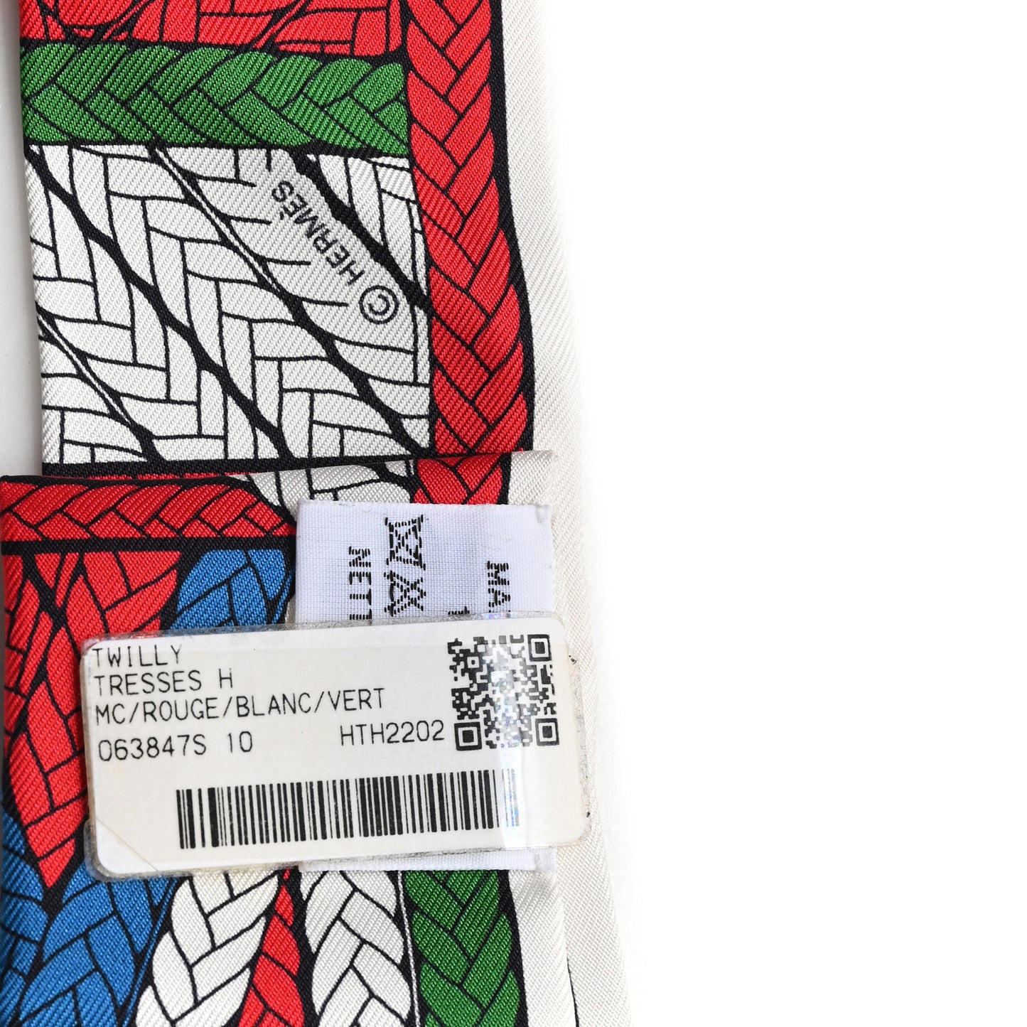 Silk Tresses H Twilly Rouge White Vert