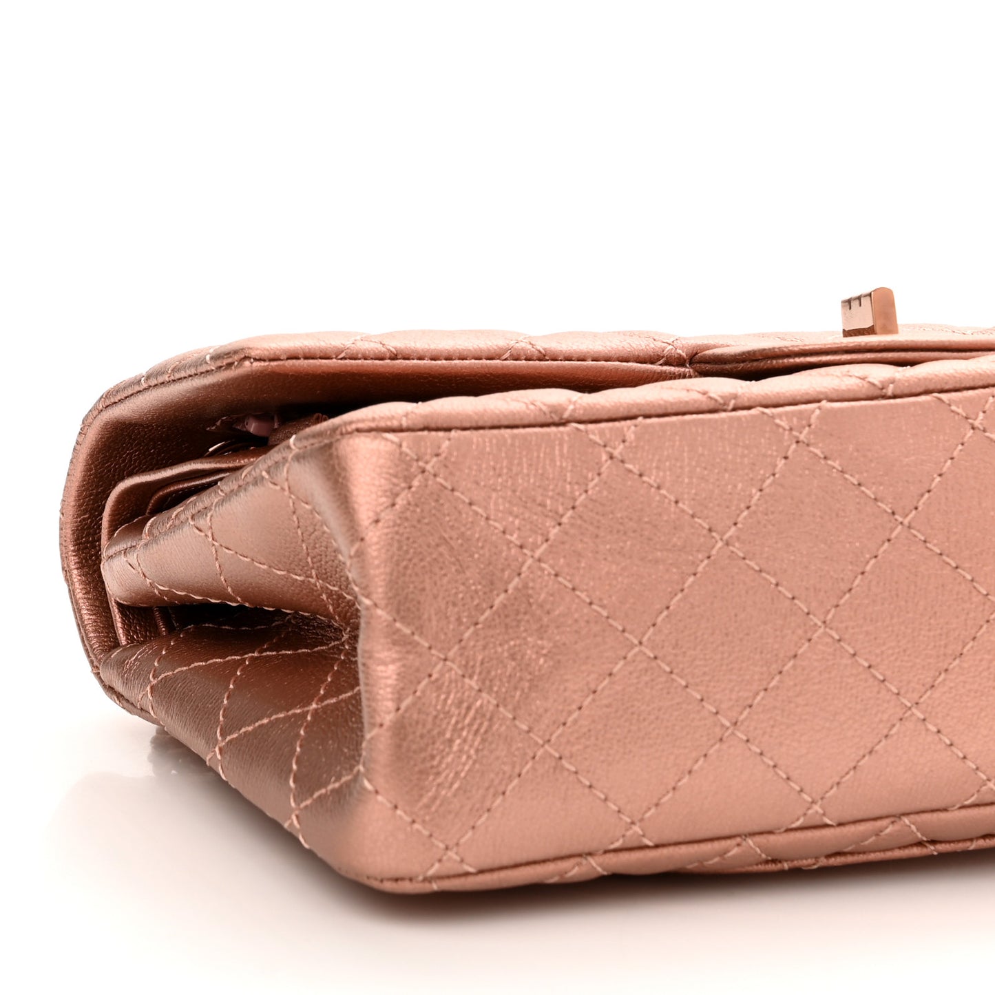 Metallic Grained Calfskin Quilted 2.55 Reissue 225 Flap Copper Pink