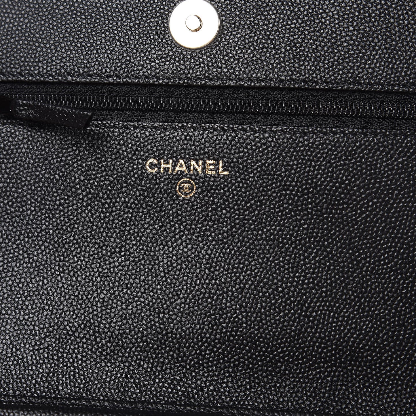 Caviar Quilted Vintage Mademoiselle Wallet On Chain WOC Black