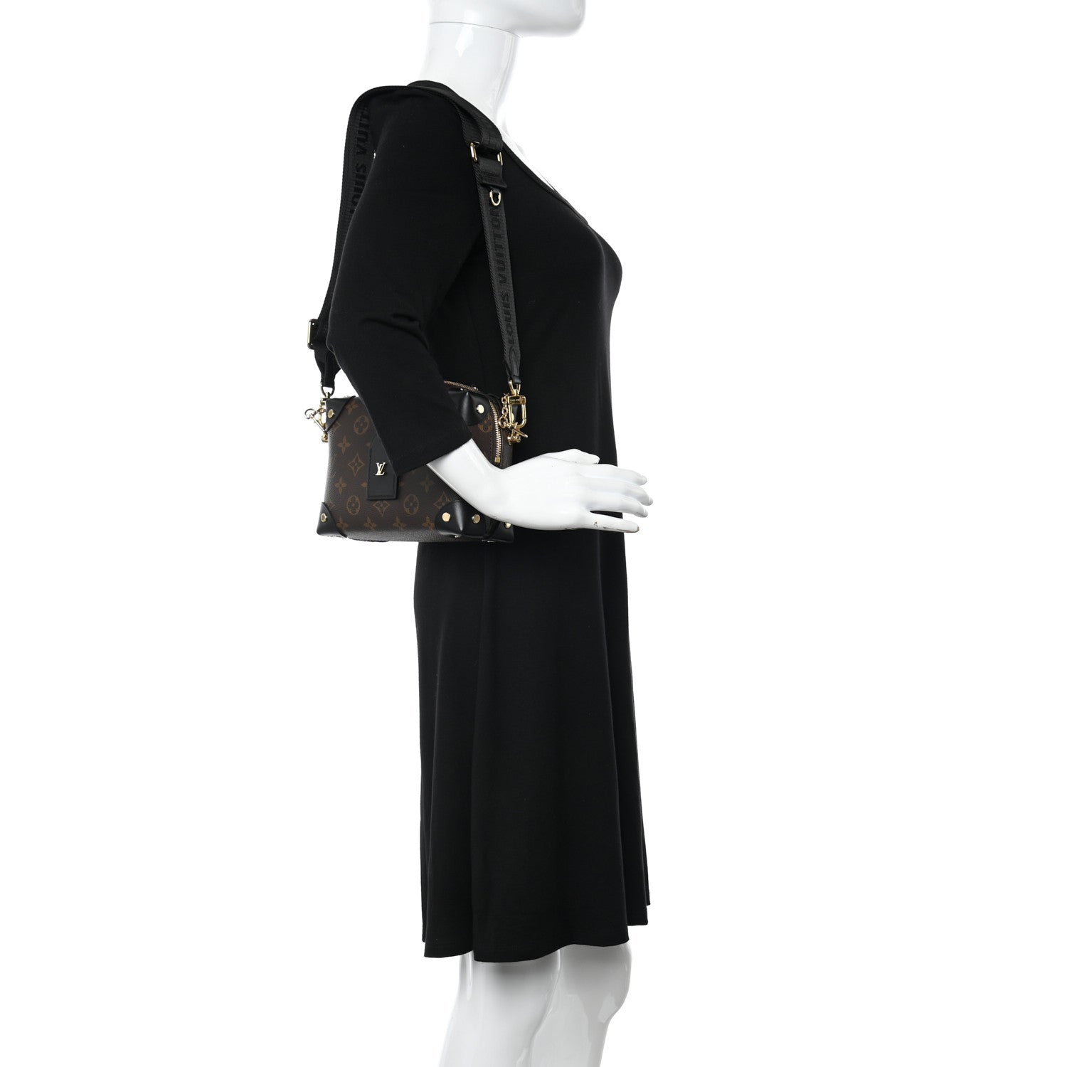 Louis Vuitton Monogram Petite Malle Souple Black 2 of 10