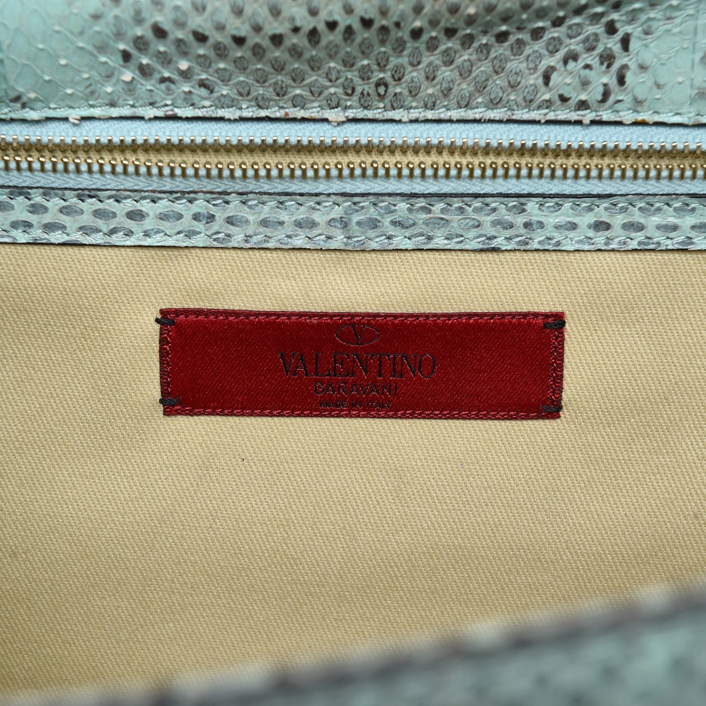 Python Large Glam Lock Rockstud Flap