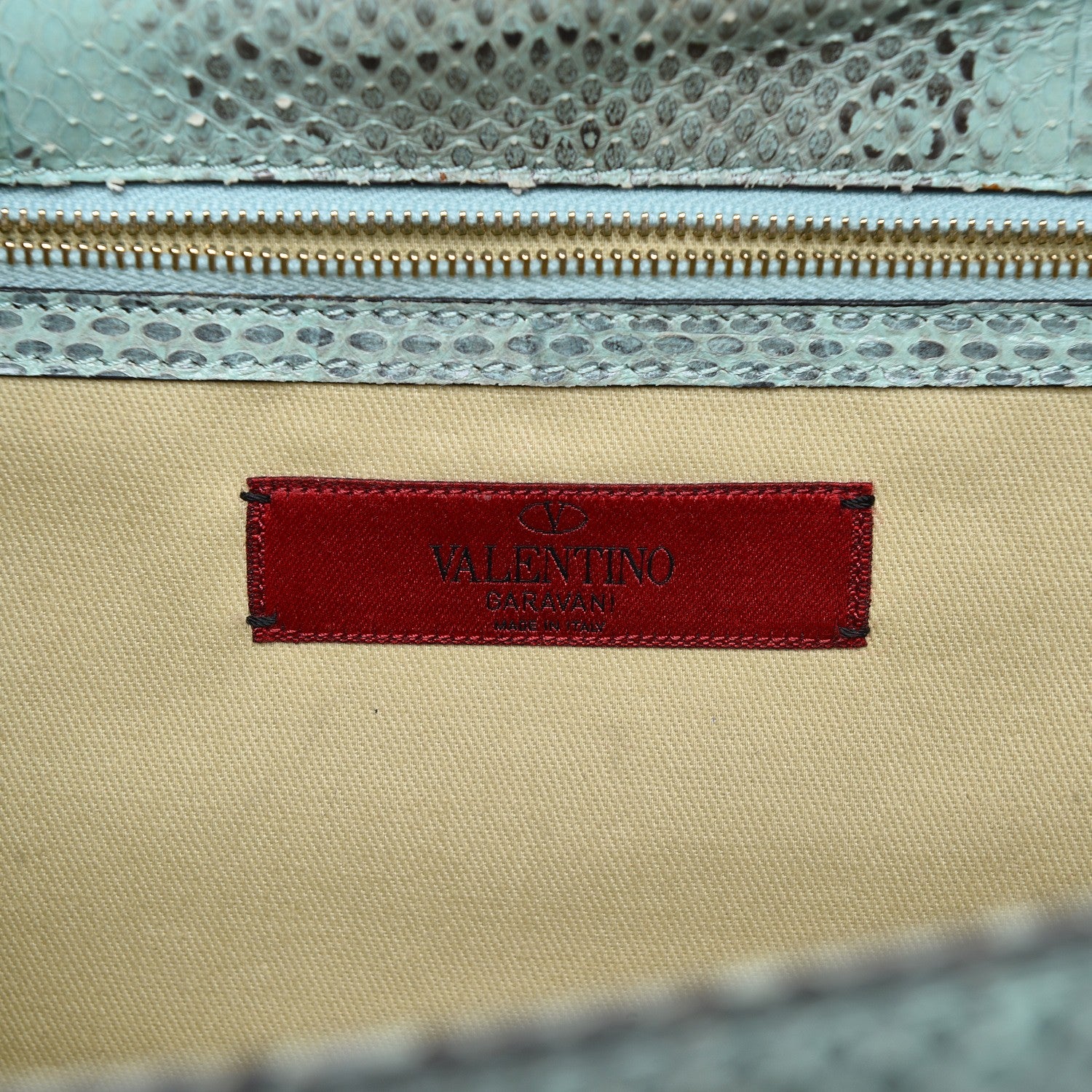 Valentino Garavani Python Large Glam Lock Rockstud Flap 6 of 13