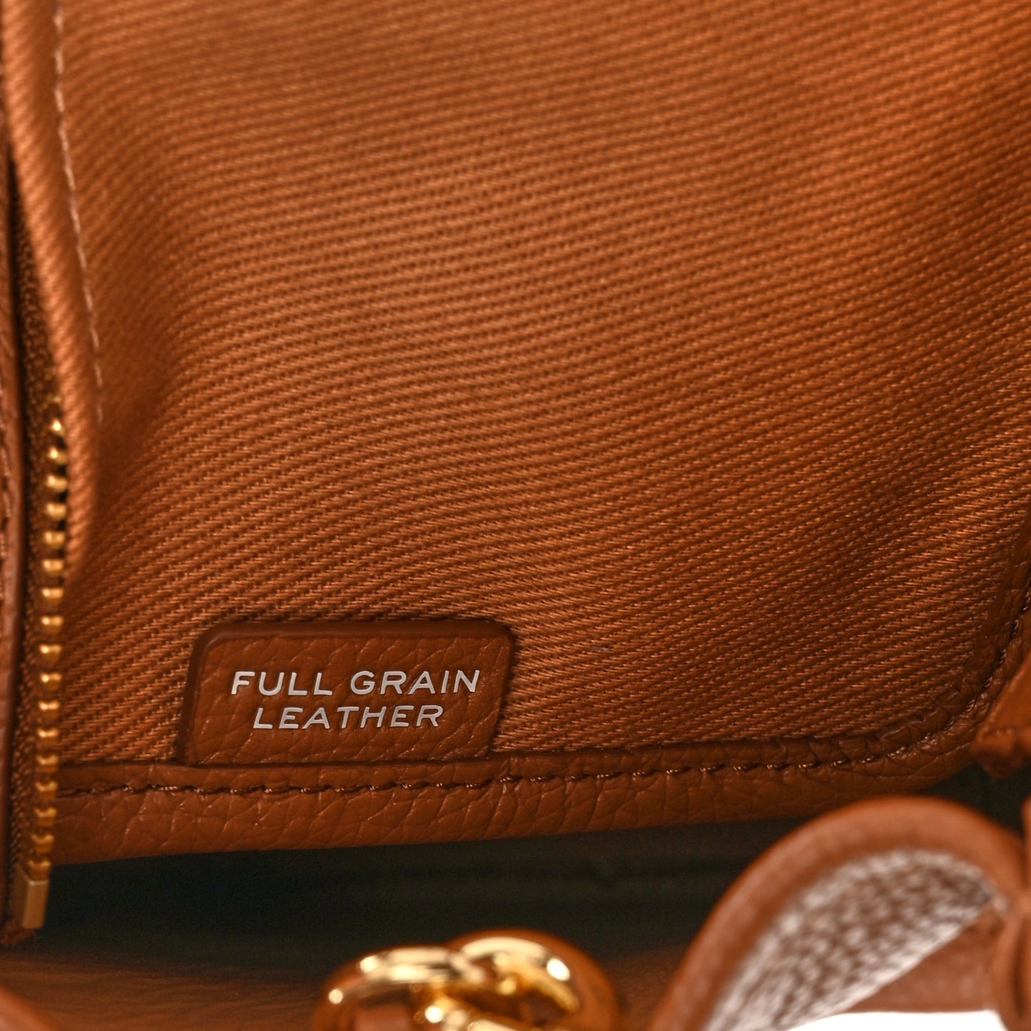 Grained Calfskin Small The Tote Bag Argan Oil